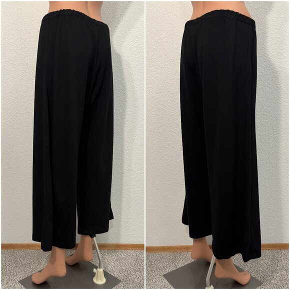 Bryn Walker Women’s Medium Black Ankle Length Straight Leg Modal Pants - Picture 4 of 6